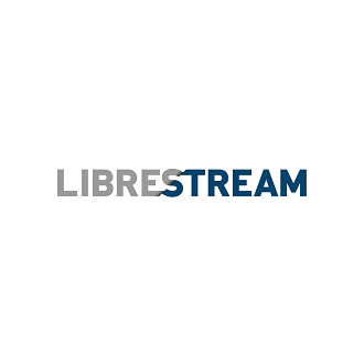 Librestream in gray and black color on a white background